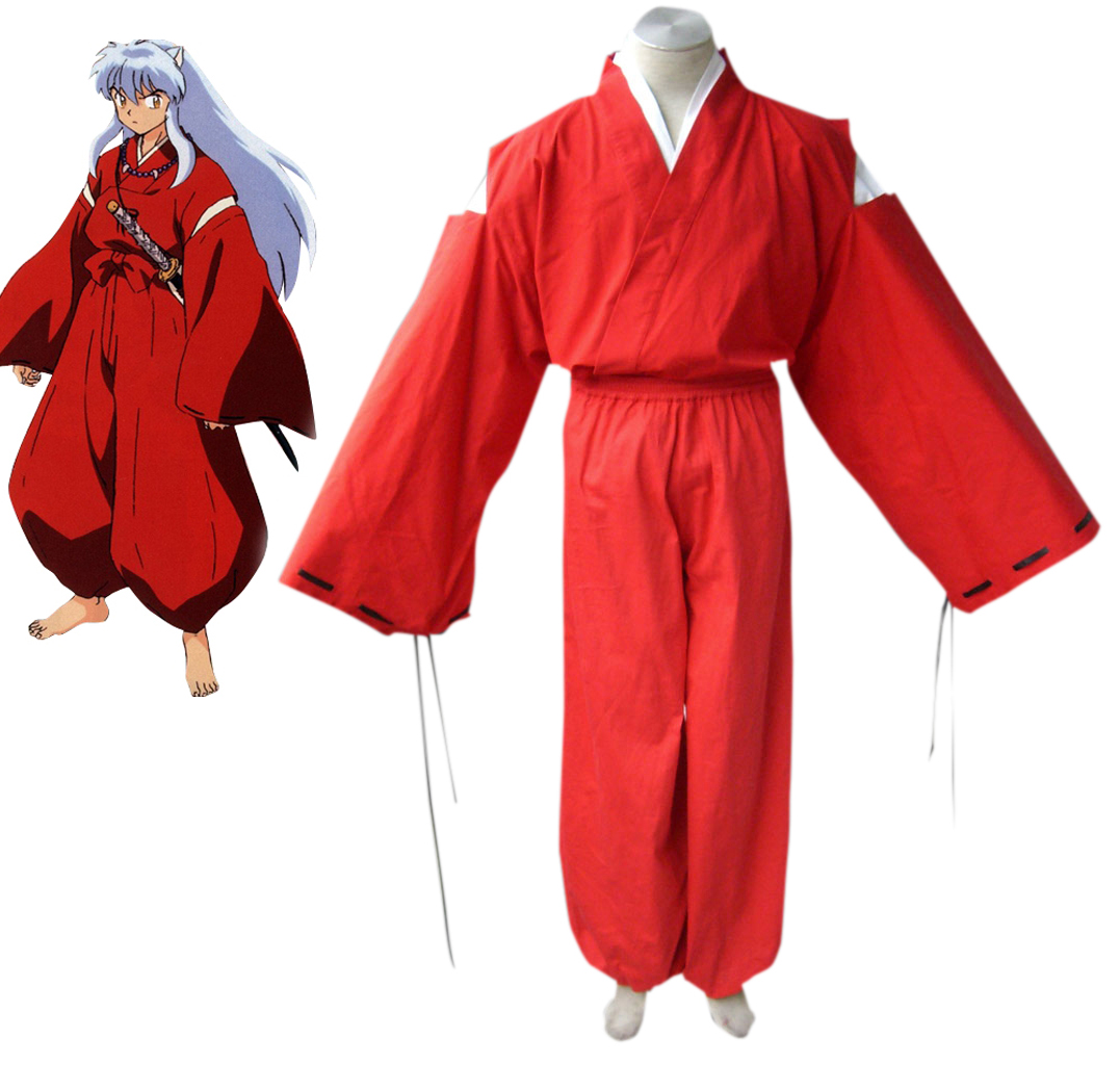 InuYasha Red Kimono Cosplay Costume